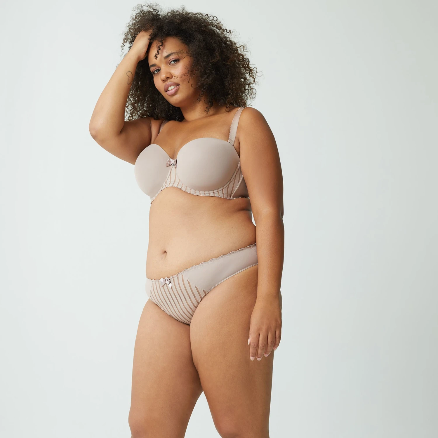 Soutien-gorge Bandeau Avec Armatures Beige Noisette Stockholm – Image 3